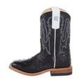 thumbnail image 3 of Anderson Bean Boys Kids AB  Impostrich Goat Top Cowboy Boot 1 Black, 3 of 5