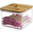 thumbnail image 2 of Caja de hisopos de algodón o caja de almacenamiento de cosméticos con tapa sala de estar dormitorio baño transparente JAMW Sencillez, 2 of 5