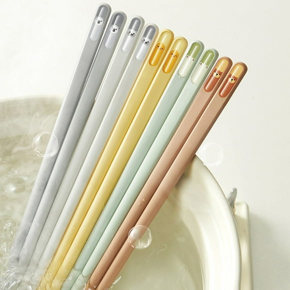 ¡Palillos de PET Adorables Estilo Animal - ¡5 pares,Fuertes y Reutilizables!