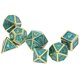 thumbnail image 1 of Polyhedral Dice, Durable 7PCS Game Dice Set Fine Engraving High Hardness  For Number Teaching For Above 14 Years Old ANGGREK Oro electrochapado verde, 1 of 8