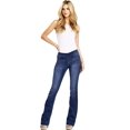thumbnail image 4 of Cello Jean Women's Juniors Mid Rise Comfort Stretch Bootcut Pants (Dark Denim, Large), 4 of 4