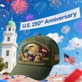 thumbnail image 4 of Eagle – United States 250th Anniversary Hat: Adjustable 250 Year American Anniversary Cap, USA Patriotic Caps, for Men Women (Green), 4 of 11