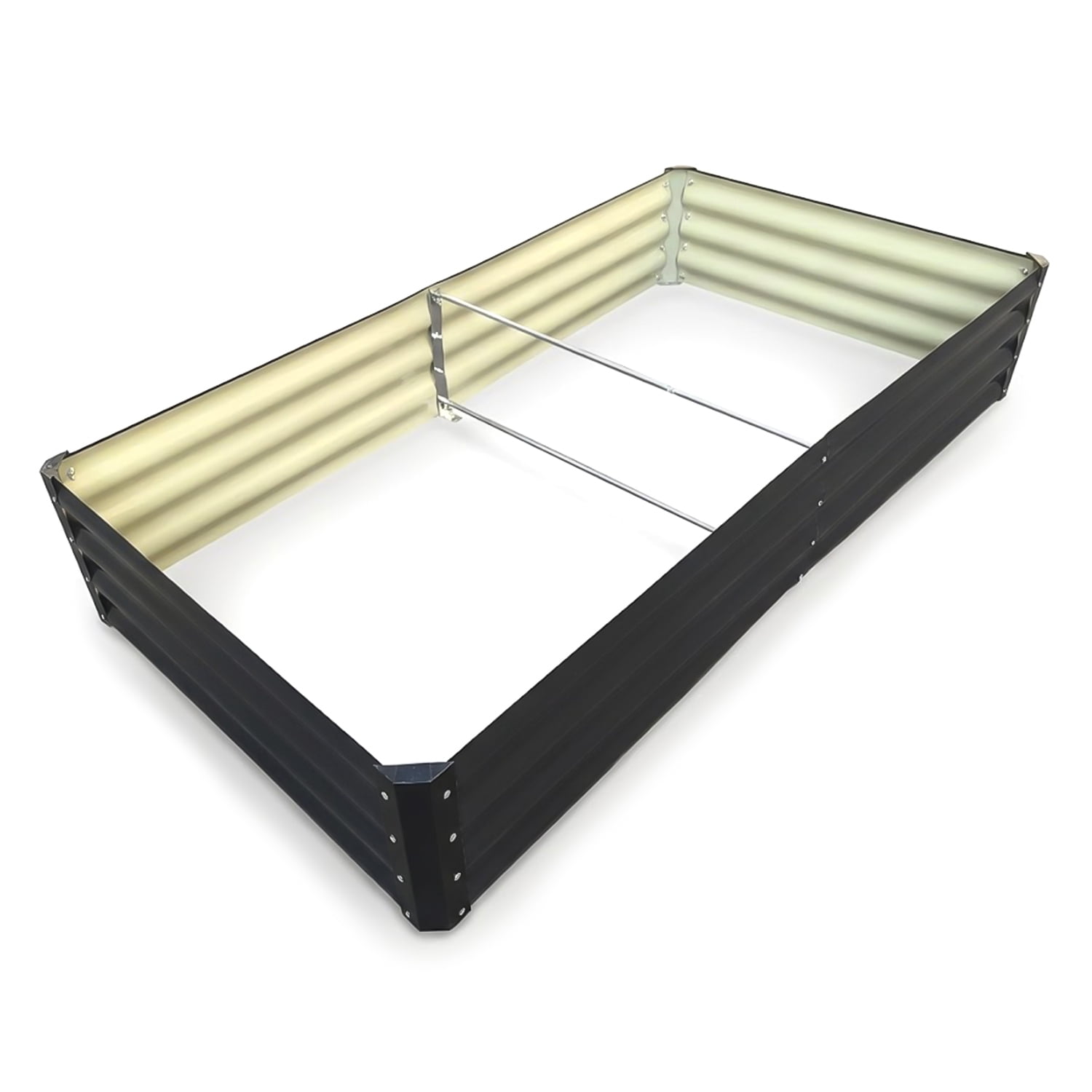 Rust-Resistant Heavy Duty Steel Raised Garden Bed, 6x3x1ft Rectangular Metal Planter Box, Easy Assembly for Outdoor Vegetable, Flower, Herb Gardening