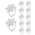 thumbnail image 1 of 12 anillos de servilleta con forma de copo de nieve, soportes para servilletas navideñas para cenas, fiestas, adornos de boda, accesorios de decoración de mesa, 1 of 6