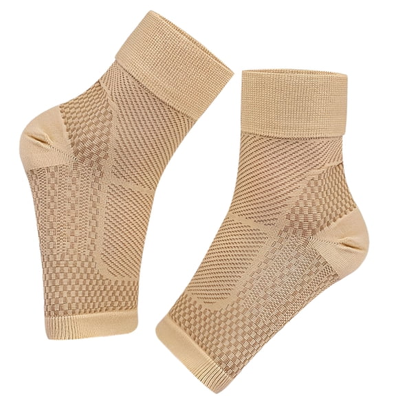 TELOLY Sports Hiking Ankle Socks Heel Plantar Fascia Compression Foot Brace Support for Women