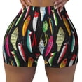 thumbnail image 2 of Fotbe Colorful Fishing Lures Shorts Sin Costuras – Shorts Deportivos de Cintura Alta para Mujer, Elásticos para Gimnasio, Yoga, Running o Ciclismo-XX-Large, 2 of 8