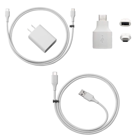 Google Cargador Oficial para Pixel 3 y Todos los Teléfonos Pixel, Paquete de Cable de Carga Android con Carga Rápida Cargador de Pared Google de 18 W: Carga Cualquier Teléfono USB-C 4 Artículos