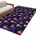 thumbnail image 6 of Jellyfish Area Rug 4x6 Washable Rug Non Slip Deep Sea Animal Abstract Mushroom Starry Sky Large Area Rug Indoor Floor Carpet for Entryway Bedroom Kitchen Living Room Home Office Dining Room Nursery, 6 of 8