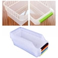 thumbnail image 4 of Fridge Storage Plastic Fridge Storage Drawer Basket Freezer Container Organizer Collecting Box Home Kitchen Refrigerator Storage Bin (Random Color), 4 of 8