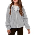 thumbnail image 2 of Jinhomg Boys Girls Fleece Hoodie Jacket Kids Zip Up Sherpa Pullover Sweatshirts Soft Cozy Fuzzy Hooded Winter Coats Outerwear with Pockets, 2 of 6