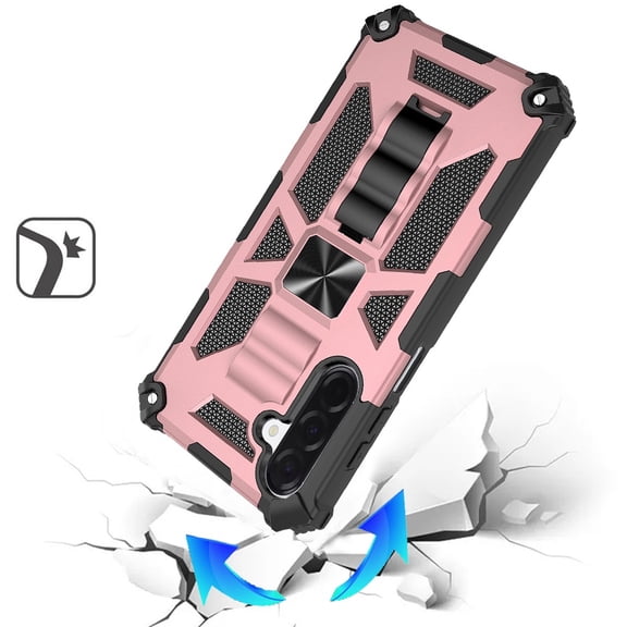 XPM for Samsung Galaxy A17 5G Phone Case, Hybrid Shockproof [Military Grade] Rugged Protective with Magnetic Car Mount & Invisible Stand Cover for Galaxy A17 (Rose Gold)
