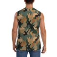 thumbnail image 4 of Fotbe Men's Camouflage Rabbit Print Men's Sleeveless Muscle Tank Tops Casual T-Shirts for Gym Workout Beach-XX-Large, 4 of 8