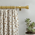 thumbnail image 5 of Yokila Warm Gold Curtain Rods for Windows 16 to 144 Inches Adjustable Length Heavy Duty 1" Diameter Window Curtain Rod with Solid Metal Finials for Outdoor Living Room Bedroom Farmhouse Kitchen, 5 of 15