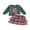 Green, variant on RUINIXCW Little Girl Christmas Outfit Crew Neck Long Sleeve Sweatshirt Plaid Skirt