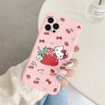 thumbnail image 1 of Phone Case for For Apple iphone 12 Pro Max 11 Mini Girls Anti-drop Cartoon Cinnamoroll Kuromi Hello Kitty Silicone Printed Cover ZR, 1 of 7