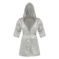 thumbnail image 3 of CHICTRY Mens Satin Soft Nightgown Sleepwear Short Sleeve Loungewear, 3 of 7