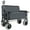 Gray + Steel, variant on 3-in-1 Folding Wagon with Bench Seat – 500lbs Capacity, 9"x4" Beach Tires for Camping & Beach, gray