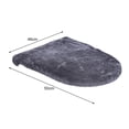 thumbnail image 5 of Skymirror Solid Color Toilet Lid Cover Ultra Plush Elastic Band Non-Slip Material Washable Universal Fit Toilet Cover Bathroom Accessory, 5 of 8