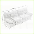 thumbnail image 4 of Modern Cloud-Style 2-Seater Teddy Velvet Sofa – Comfy Padded Couch for Living Room, 4 of 21