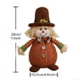 thumbnail image 3 of Todaioua Fall Thanksgiving Scarecrow Decor Happy Fall Miniature Tree Topper Thanksgiving Day Harvest Party Halloween Scarecrows with Hat Dolls Decors for Autumn, 3 of 7
