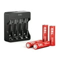 thumbnail image 6 of EBL AA Rechargeable Batteries (4 Pack), Lithium-Ion Double a Batteries with 4 Slots USB Battery Charger, 6 of 7