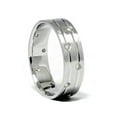 thumbnail image 3 of Bague de Mariage Confortable en Or Blanc 14k avec Diamants 6MM, 3 of 3