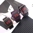 Electroplating LED Square Electronic Watch for Elementary and Middle