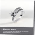 thumbnail image 4 of 4 Pcs Open Crochet Ring Silver Band Ring Yarn Finger Holder Crochet Loop Rings Jewelry To Open, 4 of 5