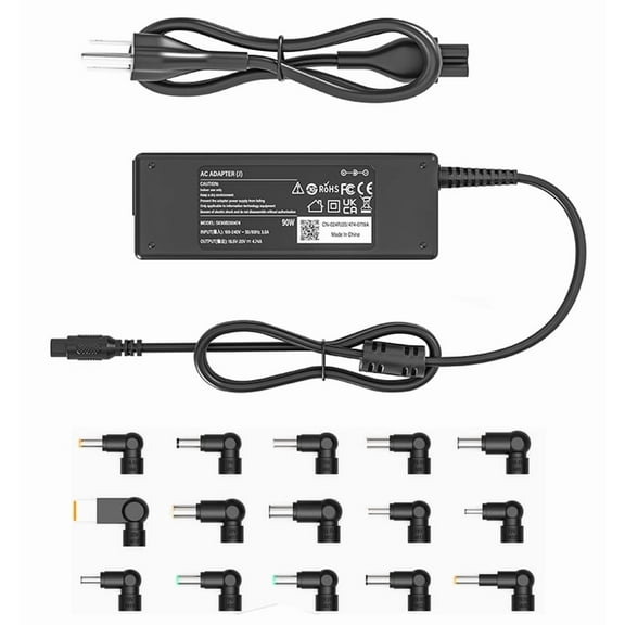 90W 65W Universal Power Supply cord for Dell HP Lenovo Acer Asus IBM Fujitsu Gateway Toshiba Notebook Ultrabook Chromebook AC Adapter Laptop charger with 15 Tips