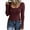 #21Wine, variant on ICHUANYI Women's Tops Trendy Long Sleeve Henley T Shirts Solid Scoop Neck Ribbed Knit Basic Shirts Button Slim Fit Tees Blouse Tunics