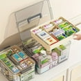thumbnail image 4 of 1 caja de almacenamiento de medicamentos de gran capacidad, organizador de pastillas de plástico multicapa para el hogar, solución de almacenamiento para guardar artículos diversos, 4 of 5