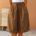 thumbnail image 4 of uublik Lounge Shorts Women with Pockets Super Soft Casual Shorts Brown, 4 of 5