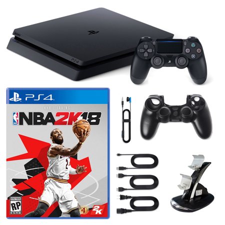 Playstation 4 1TB Core Console with NBA 2K18, Dual Charger and Silicone Sleeve