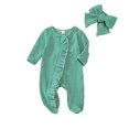 thumbnail image 1 of Mameluco Ayalinggo de una pieza para bebé, color verde, de 3 a 6 meses, 1 of 6