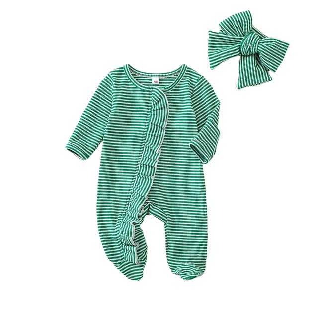 Mameluco Ayalinggo de una pieza para bebé, color verde, de 3 a 6 meses
