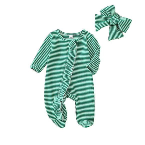 Mameluco Ayalinggo de una pieza para bebé, color verde, de 3 a 6 meses