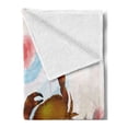 thumbnail image 2 of Crabs Soft Flannel Fleece Throw Blanket, Sea Animals Theme 2 Crabs Dancing on the Abstract Grunge Background Print, Cozy Plush for Indoor and Outdoor Use, 60" x 80", Brown Pale Blue, by Ambesonne, 2 of 5