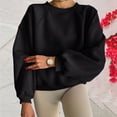 thumbnail image 2 of Siilsaa Sweatshirts for Women Plus Size Womens Oversized Sweatshirt 2024 Casual Crewneck Long Sleeve Colorblock Pullover Tunic Tops Outfits Black,2XL, 2 of 4