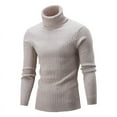 thumbnail image 5 of Suéter de cuello alto para hombre de Europa y Estados Unidos, camisa de color sólido con parte inferior, moda de alto sentido para hombre Joker, 5 of 5