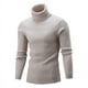 thumbnail image 5 of Suéter de cuello alto para hombre, suéter de cuello alto, camisa básica ajustada de primavera y otoño, suéter para hombre, color sólido, 5 of 6