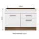 thumbnail image 2 of Mueble de Cocina Para Tarja Madesa Agata 1 Puerta y 2 Cajones Marrón Blanco, 2 of 5