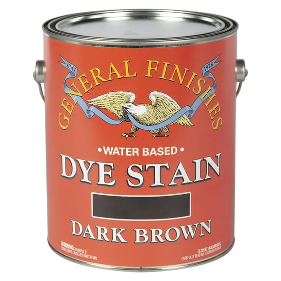 General Finishes Water Based Dye, 1 Gallon, Dark Brown