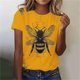 thumbnail image 2 of Tops de Ajuste Suelto para las Mujeres Sudadera Casual Impresa Manga Corta Cuello Redondo Superior, Poliéster, 2 of 4