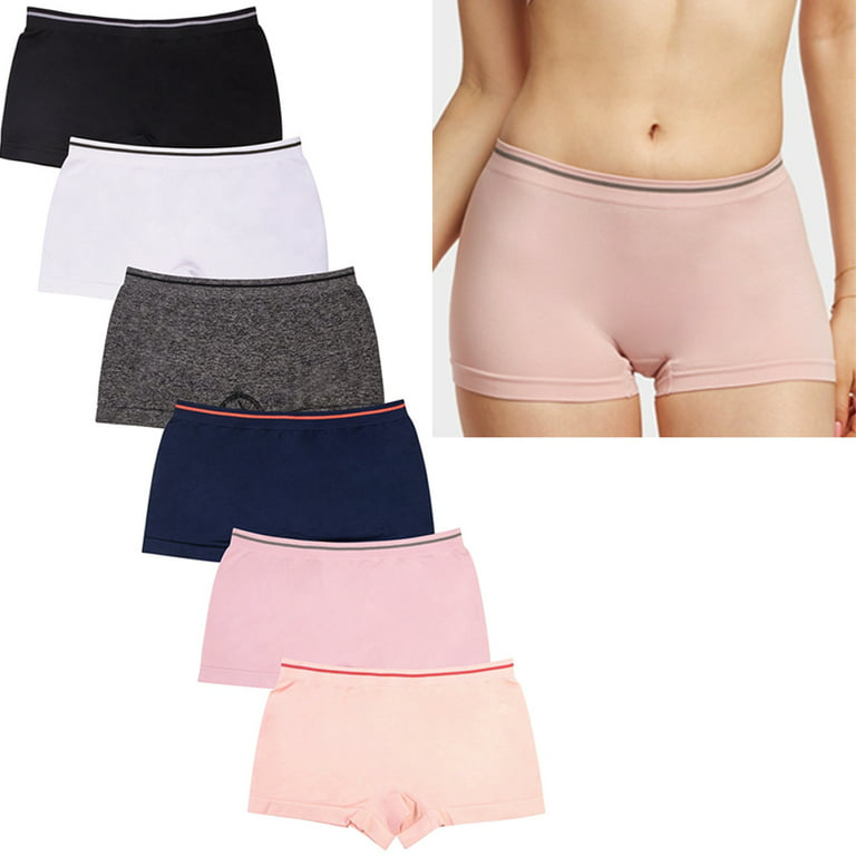 6 Pack Seamless Boyshorts Womens Underwear Panties Spandex Booty Boxer Brief  Lot