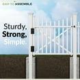 thumbnail image 3 of 46in H x 49.5in W (1 Gate) Zippity Manchester Gate Kit, White Vinyl Picket Fence Gate Kit for Manchester Fence Panels, Gate for Backyard, Patio, Outdoor, & Garden Fence, ZP19019, 3 of 7