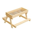 thumbnail image 4 of de alimentador de mesa de pollo de madera para bricolaje, parte inferior de malla ventilada para mantener los alimentos frescos y secos, 4 of 9