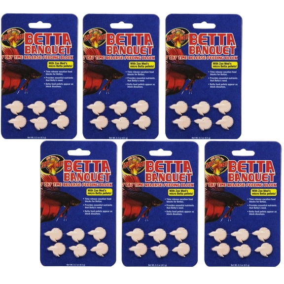 Bloques de Alimento para Pez Betta Zoo Med Banquete 6 Paquetes