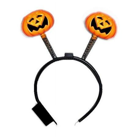 LED Pumpkin Head Boppers Headband