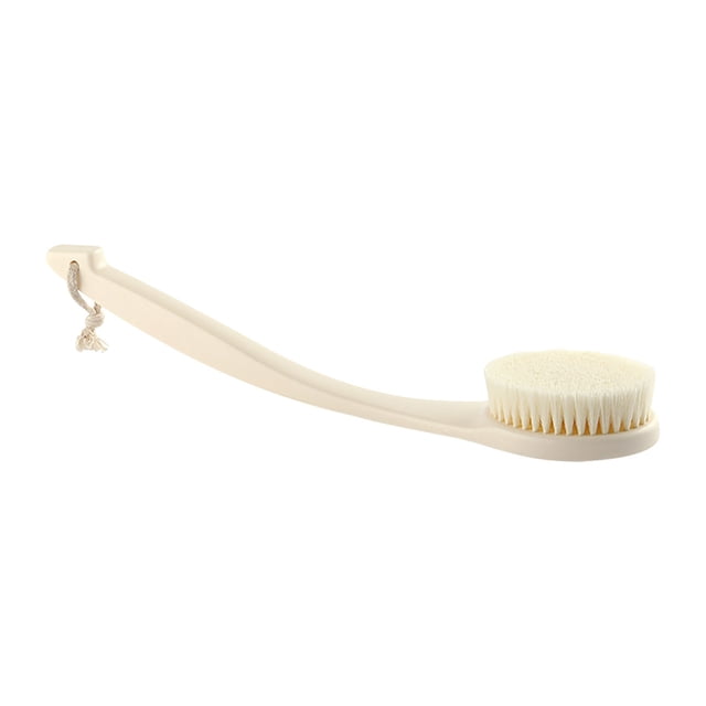 mfyjkho Cepillo de espalda con mango largo y cerdas suaves, exfoliante y masajeador corporal, apto para ducha y baño, 1 unidad