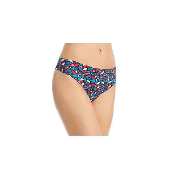 Aqua Intimates Microfiber Thong ,Heart Print , Small